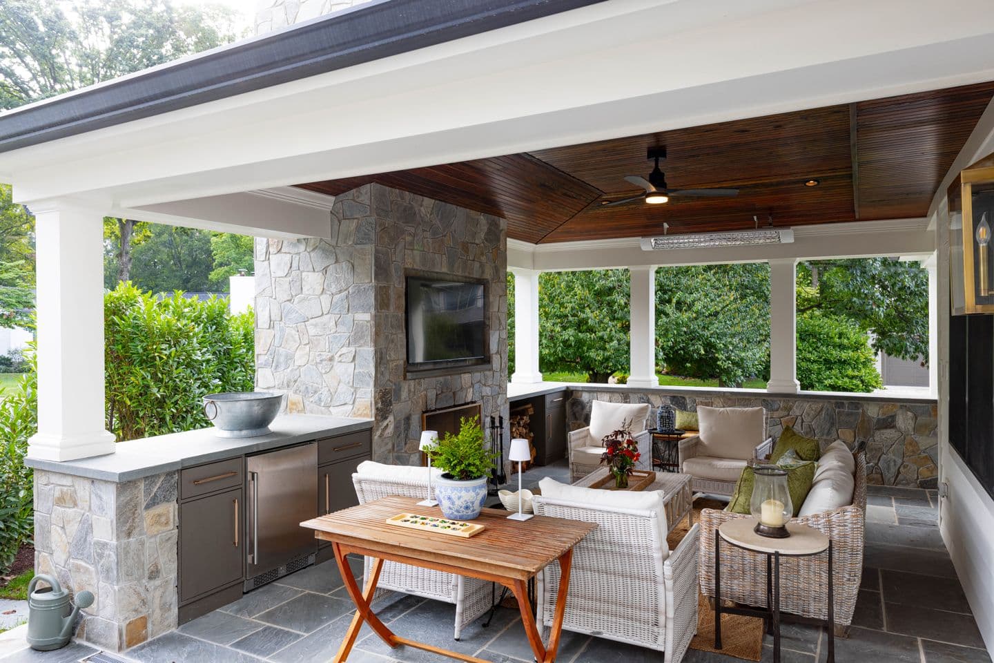 Outdoor kitchen remodeled by Bethesda Contracting